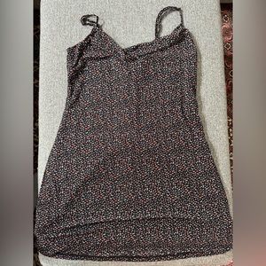 Cowl neck floral mini dress